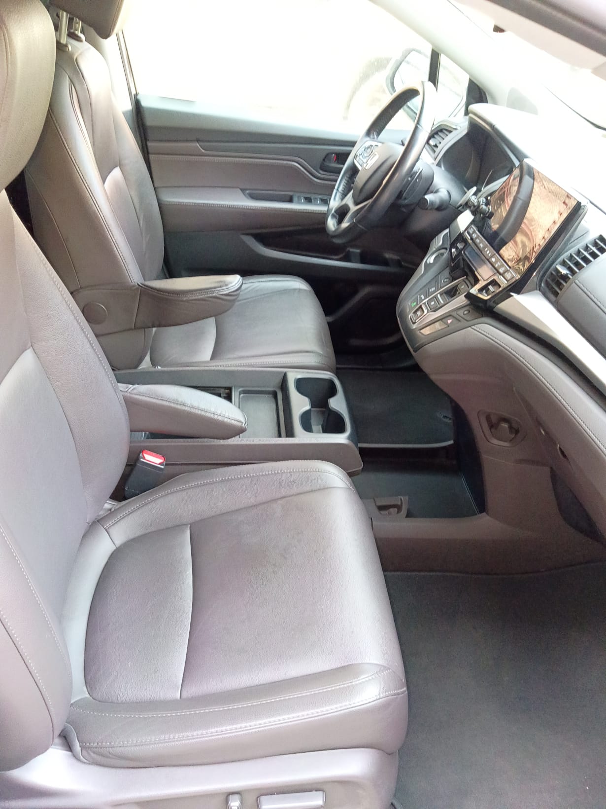 Finished minivan interior